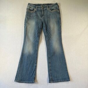 Ariat Real Riding Jeans Women 31x27 Medium Wash Bootcut Western Embroidered